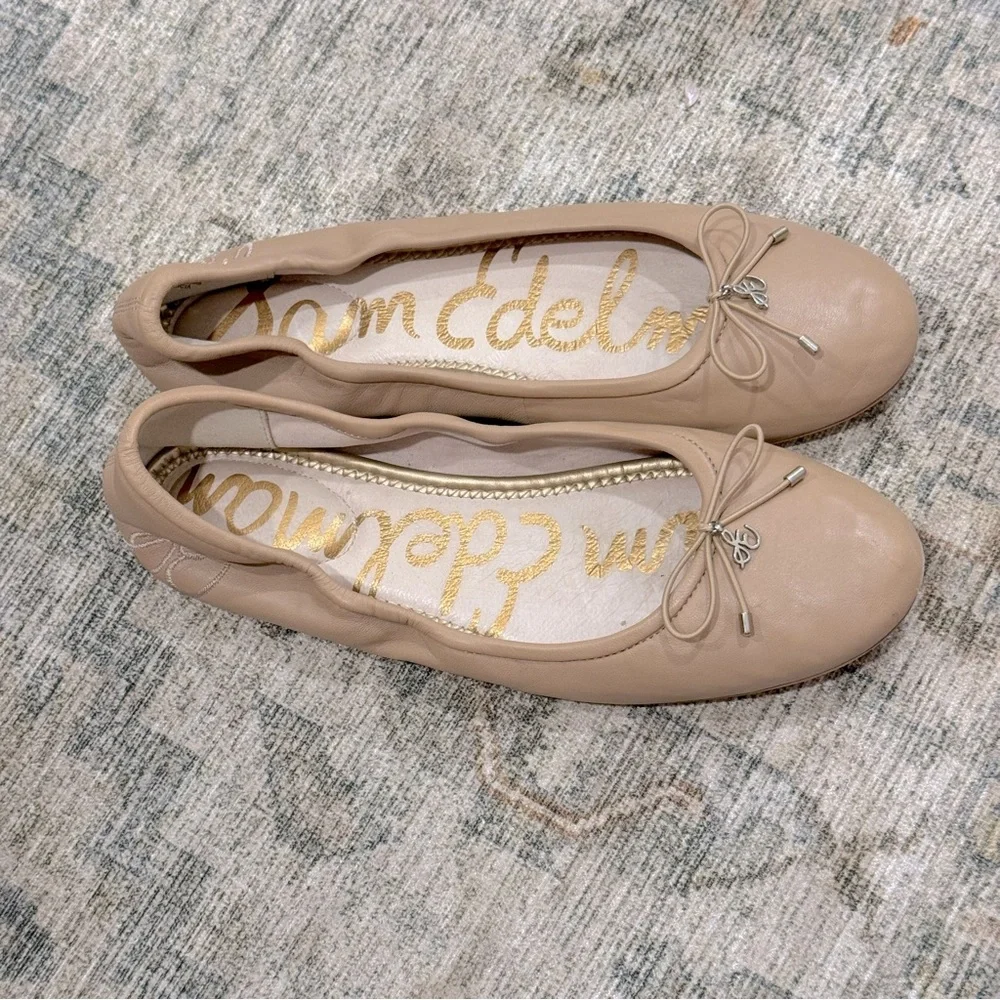 Sam Edelman Taupe Ballet Flats - Picture 6 of 11